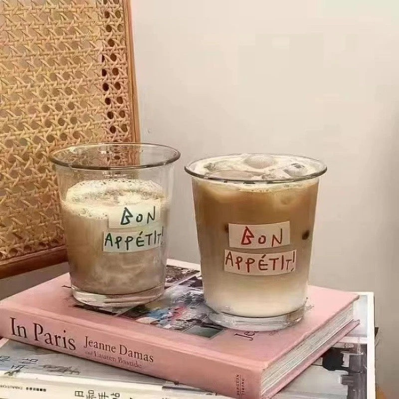 Bon Appétit & Voilà Glass Cup