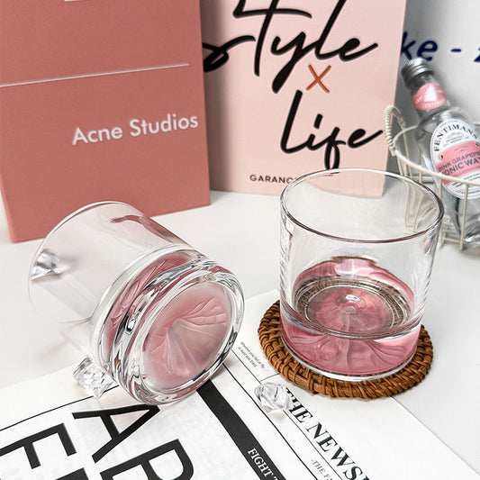 Pink Mountain Whiskey Glass