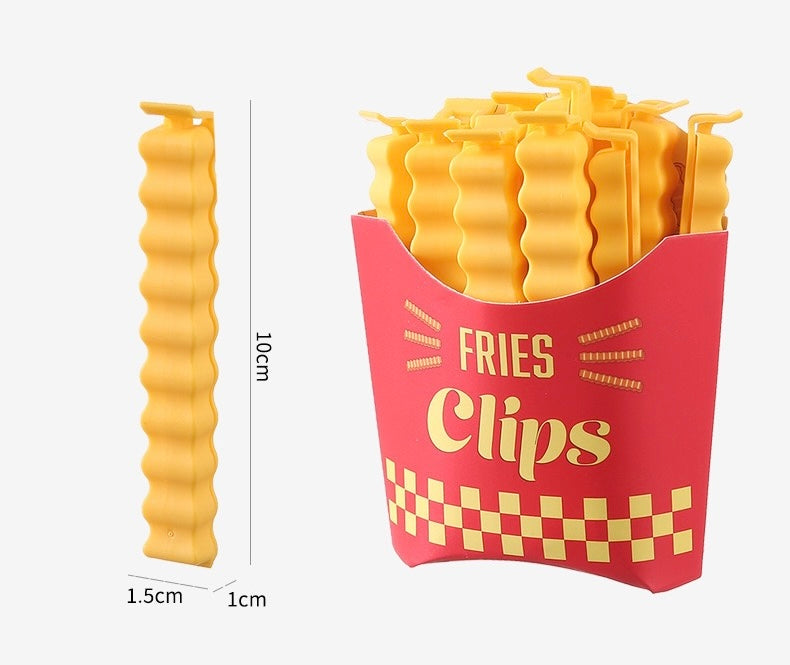 Fries-Shaped Bag Clips With Magnet