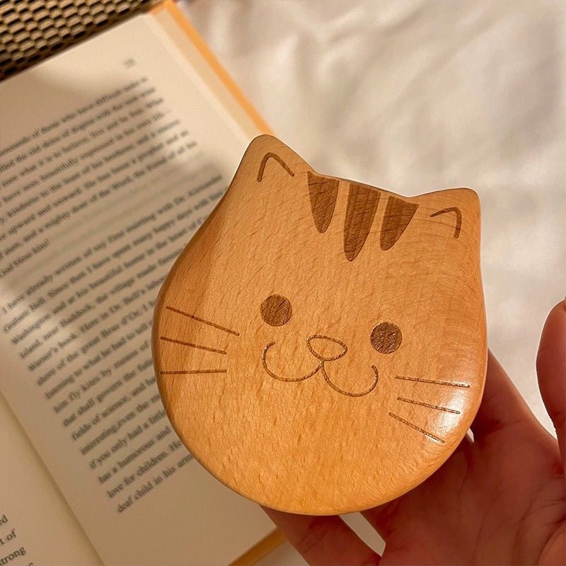 Cute Wooden Cat-Shaped Hair Brush