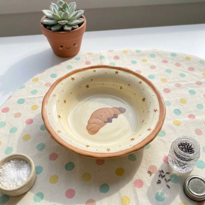 Cute Croissant Ceramic Tableware Set