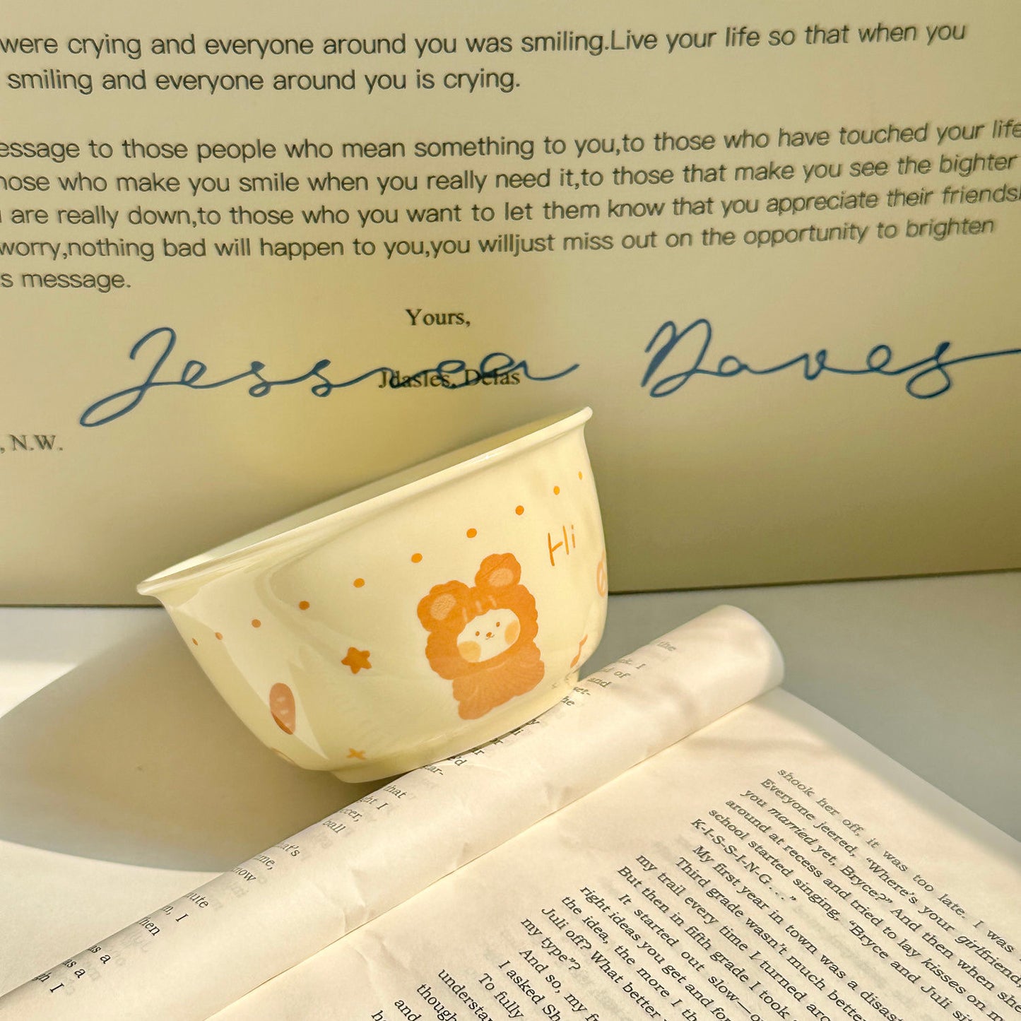 Bear-Themed Ceramic Bowl Set