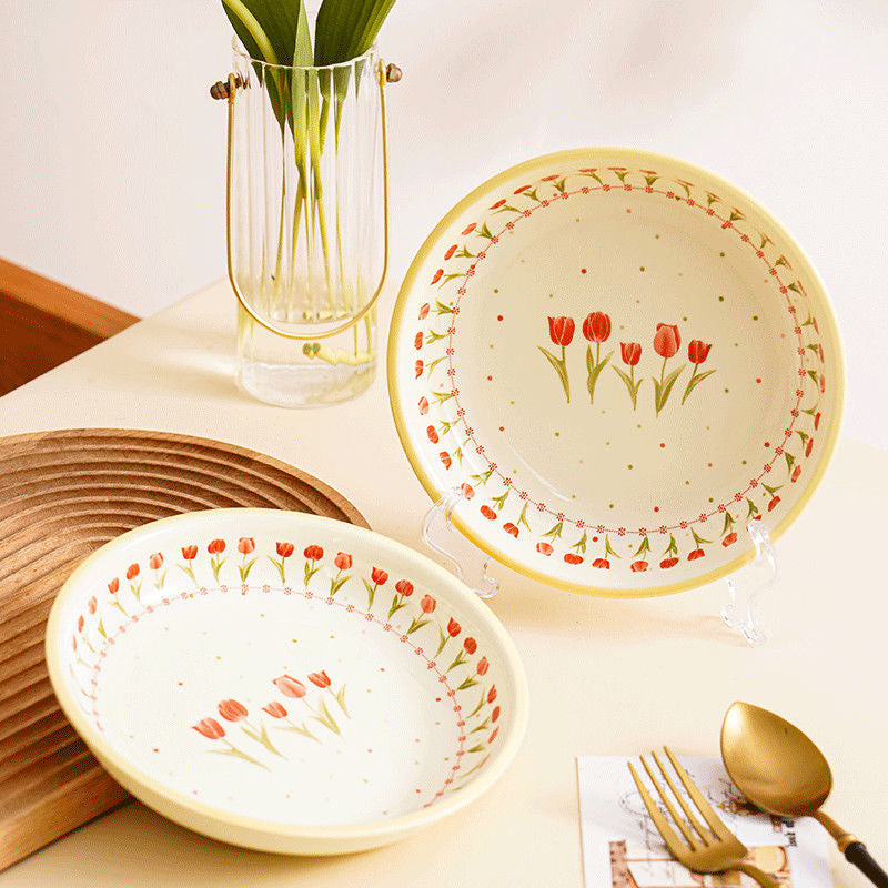 Tulip Bliss Ceramic Plate
