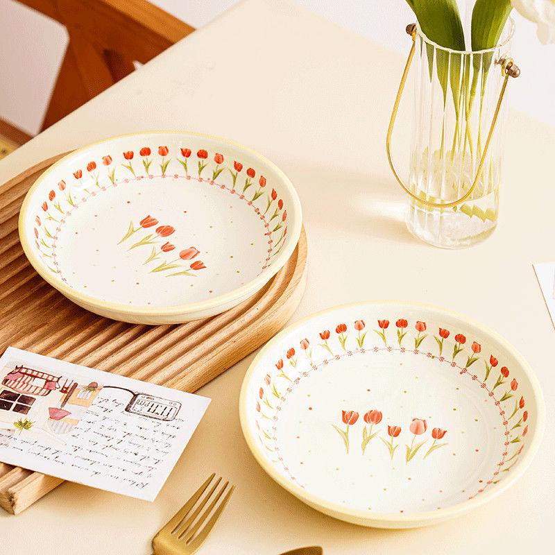 Tulip Bliss Ceramic Plate