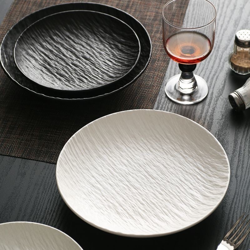 Textured Dinner Plate - Minimalist Matte Design