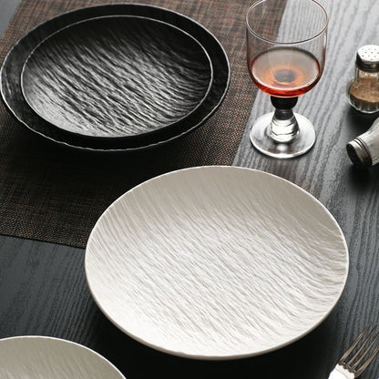 Textured Dinner Plate - Minimalist Matte Design