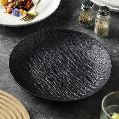 Textured Dinner Plate - Minimalist Matte Design