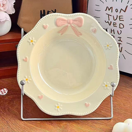 vintage-french-ceramic-bowl-pink-plate