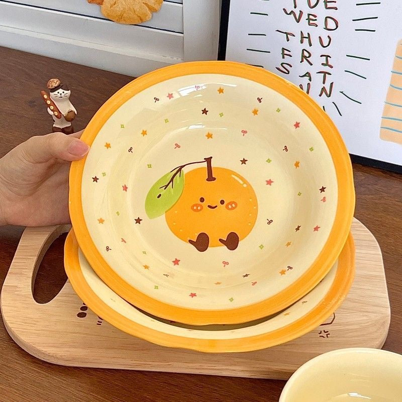 Orange Ceramic Dinnerware Set