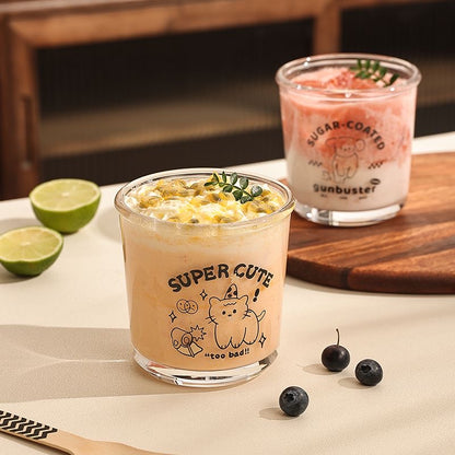 Cute Animal-Themed Glass Cup