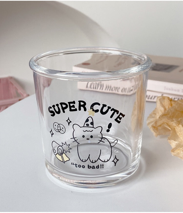 Cute Animal-Themed Glass Cup