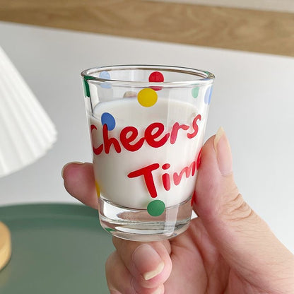 Quirky Colorful Shot Glass - Cheers Time & Fish Farm
