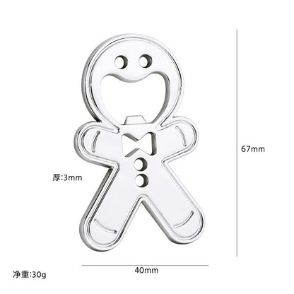 Gingerbread Man Bottle Opener with Magnets