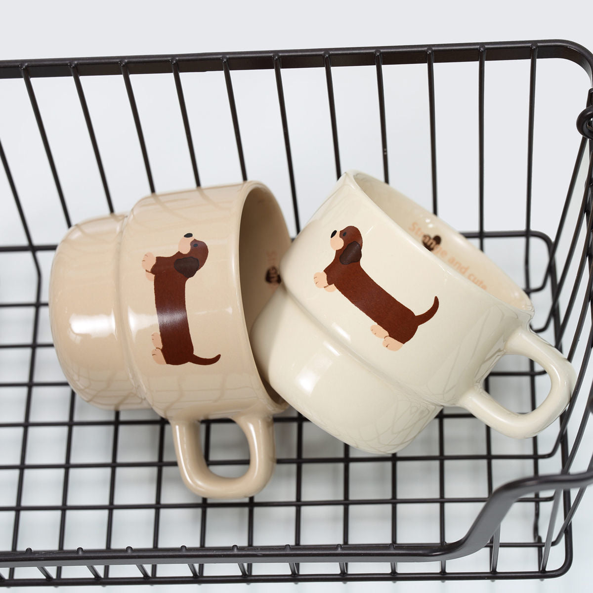 Cute Dachshund Stackable Ceramic Mug