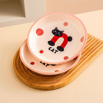 Cat Ceramic Plate - 8 Inch